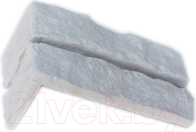 Декоративный камень гипсовый Stone Mill Кирпич Старый угловой элемент ПГД-1-Л У600 (белый)