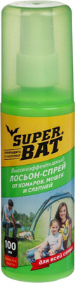 Спрей от насекомых Super Bat Лосьон-спрей от комаров (100мл)