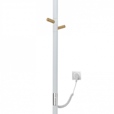 Полотенцесушитель электрический Gloss & Reiter ENKEL.E2.L.15х75.H2 (белый/дерево, таймер)