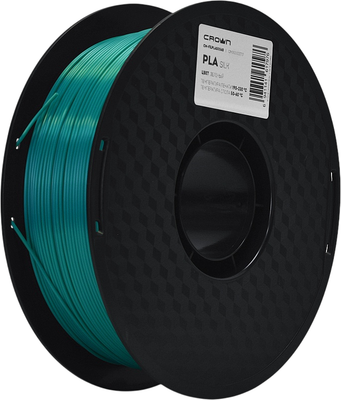 Пластик для 3D-печати Crown PLA Silk / CM-FILPLAS006G (1.75мм, 1кг, зеленый)