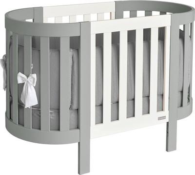 Детская кроватка Italbaby Lunetta Ovale / 070.1520-0013 (белый/серый)