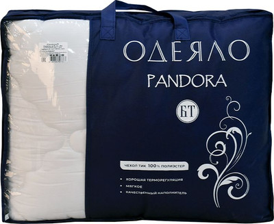 Одеяло PANDORA Верблюжья шерсть тик стандартное 172х205 (N)