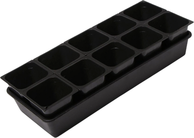 Набор горшков для рассады Альт-Пласт 2846171 (10шт, черный)