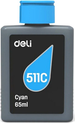 Контейнер с чернилами Deli 511C (65мл, голубой)