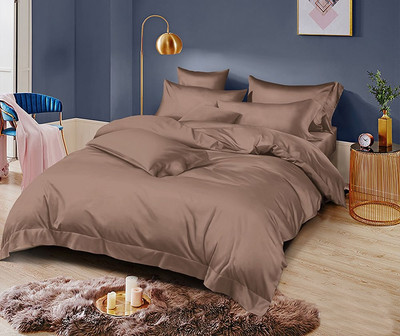 Комплект постельного белья Реноме 2сп Оливковая коллекция на резинке Молочный шоколад 18-1324 (поплин)