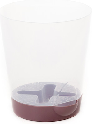 Вазон Полесье №3 / 06827 (прозрачный/бледно-бордовый)