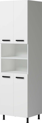 Шкаф-пенал кухонный Genesis Мебель Алиса 12 600 (белый/белый)