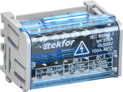 Шина нулевая в корпусе IEK TF-DN10-2-07-100