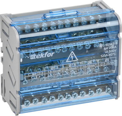 Шина нулевая в корпусе IEK TF-DN10-4-11-125