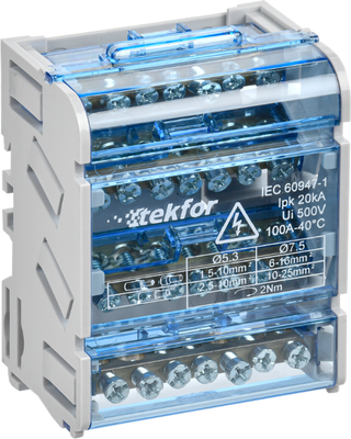 Шина нулевая в корпусе IEK TF-DN10-4-07-100