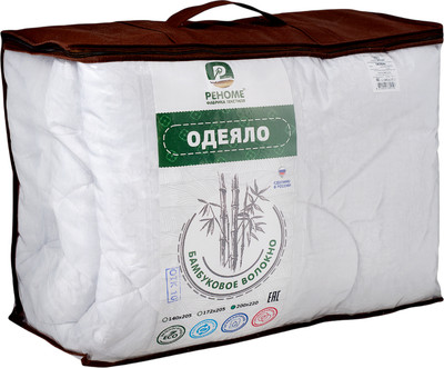 Одеяло Реноме Евро Поплин белый 14/254н 200x220 (бамбук, 300)