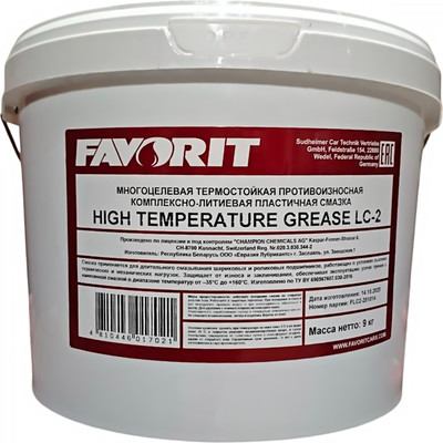 Смазка техническая Favorit High Temperature Grease LC-2 / 58297 (9кг)