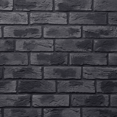 Декоративный камень бетонный Petra Клинкерный кирпич 17П6 (темно-графитовый)