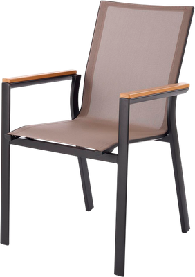 Стул садовый Halmar Fierro (черный/серый/коричневый)