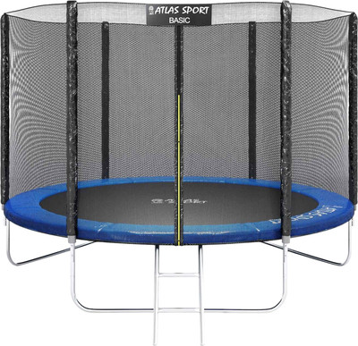 Батут Atlas Sport Basic 252см 8ft с лестницей (синий)