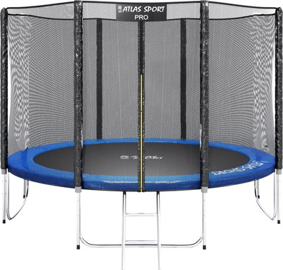 Батут Atlas Sport Pro 374см 12ft (синий, усиленные опоры)