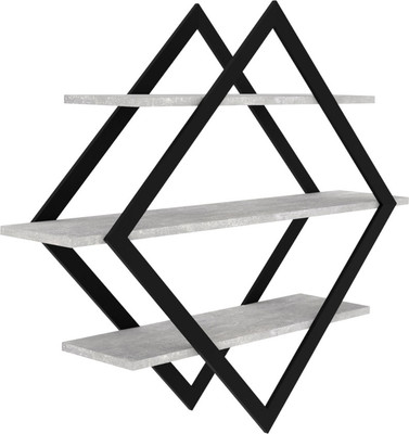 Полка Макс Стайл ПнР-600-3 навесная (бетон темный)