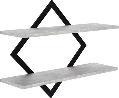 Полка Макс Стайл ПнР-400-2-1 навесная (бетон темный)