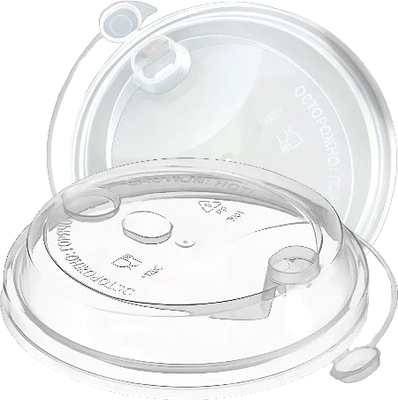 Набор крышек для стаканов Паксервис Hide d90мм / 388538 (1000шт, прозрачный)