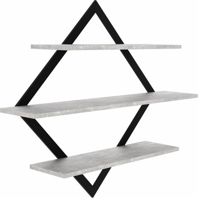 Полка Макс Стайл ПнР-600-3-1 навесная (бетон темный)