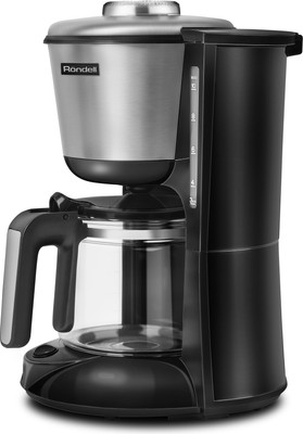 Капельная кофеварка Rondell RDE-1100 (серебристый/черный)