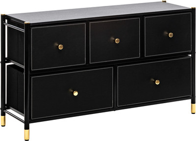 Комод Импэкс Нирита/Хайди широкий 5 ящиков (черный)