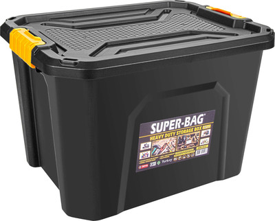 Ящик для хранения Super Bag ASR-4037 (40л, черный, с крышкой)