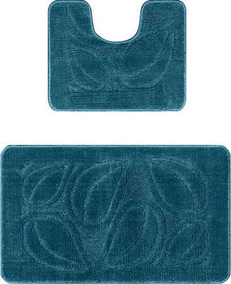 Набор ковриков для ванной и туалета Maximus Flora 2569 (50x80/40x50, темно-синий)