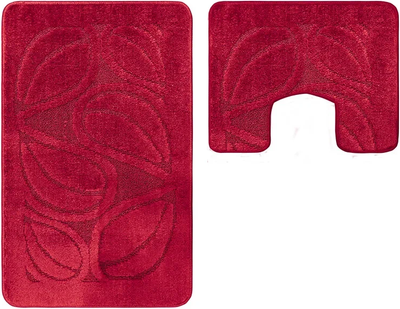 Набор ковриков для ванной и туалета Maximus Flora 2577 (50x80/40x50, бургуни)