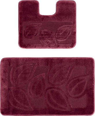 Набор ковриков для ванной и туалета Maximus Flora 2576 (60x100/50x60, баклажан)