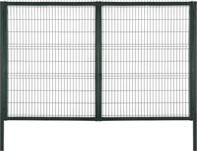Ворота распашные Белзабор Наружное открытие с 3Д 3x1.73м (ПП 7016)