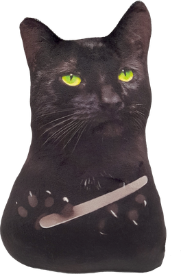 Подушка-игрушка Malvina Кот пилит ногти мем / 9.454.1