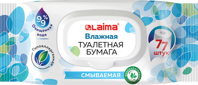 Влажная туалетная бумага Laima 115224 (77шт)