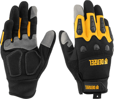 Перчатки защитные Denzel универсальные усиленные с защитными накладками 68003 (р.10)