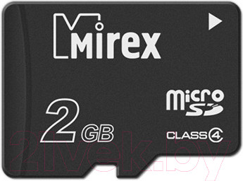 Карта памяти Mirex microSDHC (Class 4) 2GB (13612-MCROSD02)