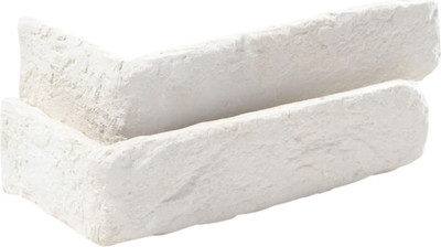Декоративный камень гипсовый Stone Mill Кирпич Лофтбрик угловой элемент ПГД-1-Л У100 (белый)