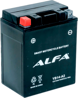 Мотоаккумулятор ALFA battery YB14-A2 / EB14A-4 (14 А/ч)