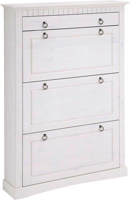 Тумба для обуви Dipriz Неаполь 3 дв.,1 ящ. / Д.7111-10 (белый воск)