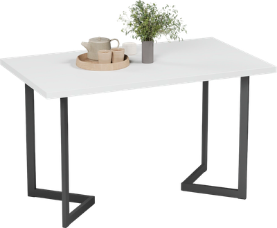 Обеденный стол Soma Miata 36 120x66 (белый/черный)