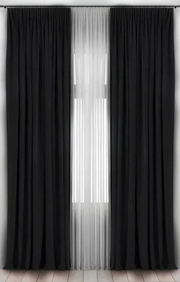 Комплект штор КронасМАрт Блэкаут 250x250 (2шт, черный)