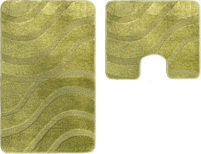 Набор ковриков для ванной и туалета Maximus Symphony 2587 (50x80/40x50, хаки)