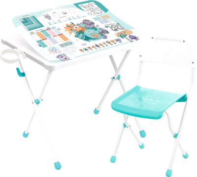 Комплект мебели с детским столом Ника Математика с монстриками / КА3/ММ