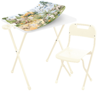 Комплект мебели с детским столом Ника В мире животных / КА3/Ж