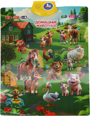 Развивающий плакат Умка Домашние животные / WG235-R