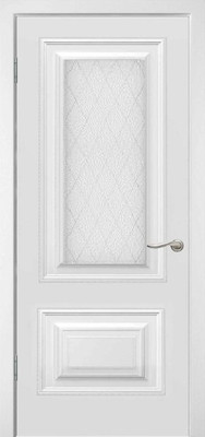 Дверь межкомнатная Bafa К2 остекленная 90х200 (эмалит белый/витраж)