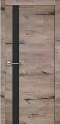 Дверь межкомнатная Bafa Рояль 2 дуб пацифика 80х200 (кромка черная ПВХ с 2-х сторон)