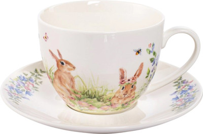 Чашка с блюдцем SIJ Spring Bunny GC2514