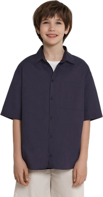 Рубашка детская Mark Formelle 113456-1 (р.140-68, металлический серый)