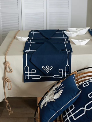 Сервировочная салфетка Tkano Sea treasures Navy story / TK25-NA0001