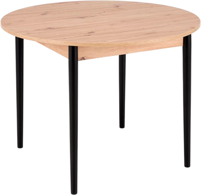 Обеденный стол Halmar Pivot 102-142x102x75 (дуб артизан/черный)